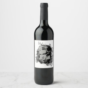 Étiquette Pour Bouteilles De Vin Musique classique de Beethoven de compositeur