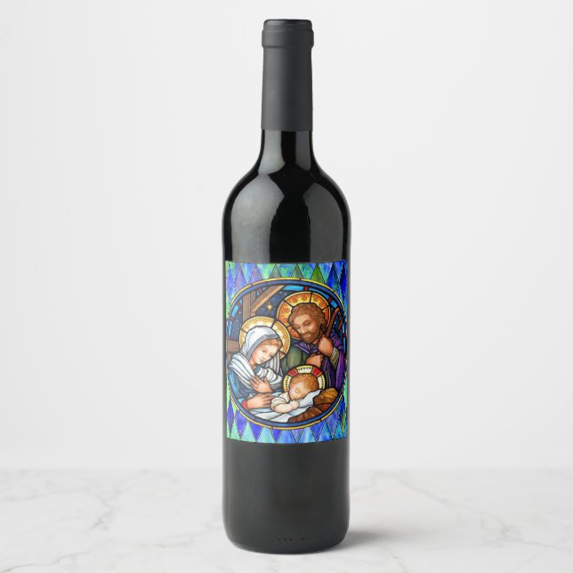 Étiquette Pour Bouteilles De Vin Nativité (Devant)