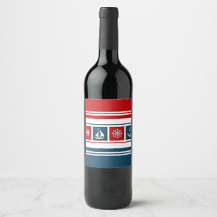 Étiquette Pour Bouteilles De Vin Nautical design