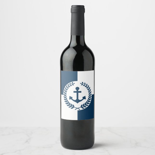 Étiquette Pour Bouteilles De Vin Nautical themed design (Devant)