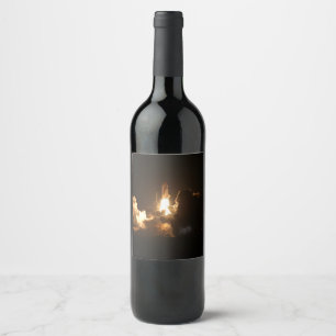 Étiquette Pour Bouteilles De Vin Navette spatiale Terre engin spatial orbital la nu