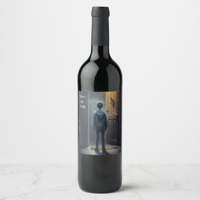 Étiquette Pour Bouteilles De Vin N'ayez pas peur (Devant)