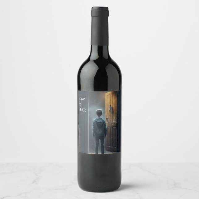 Étiquette Pour Bouteilles De Vin N'ayez pas peur (Devant)