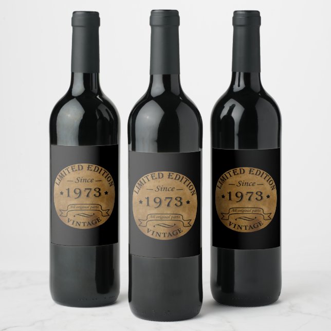 Étiquette Pour Bouteilles De Vin Né en 1973 millésime anniversaire (Bouteilles)