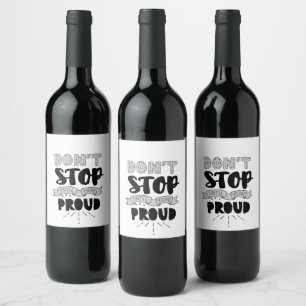 Étiquette Pour Bouteilles De Vin Ne pas cesser de citer les athlètes Citation auto-