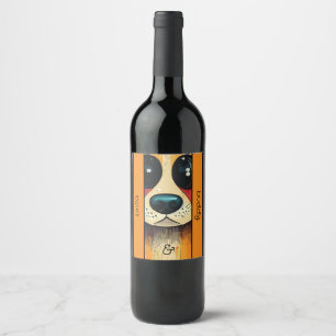 Étiquette Pour Bouteilles De Vin Nez de chien