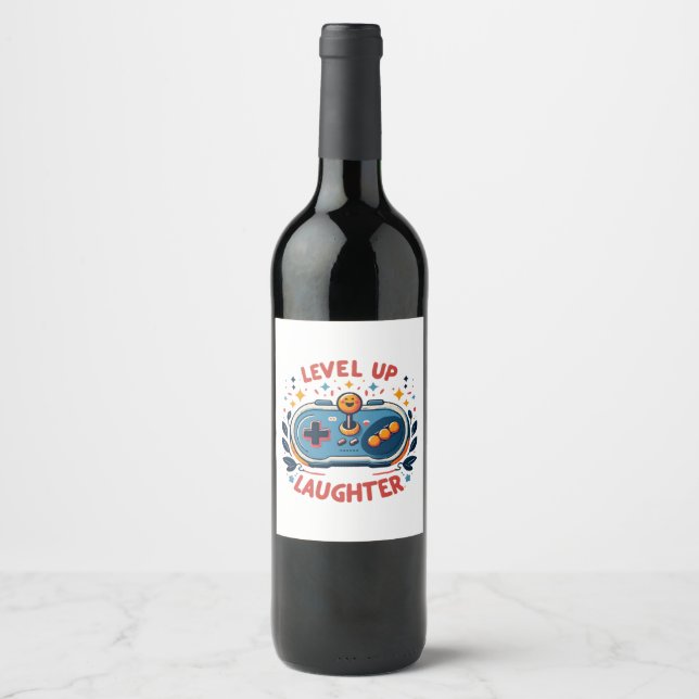 Étiquette Pour Bouteilles De Vin niveau de rire (Devant)