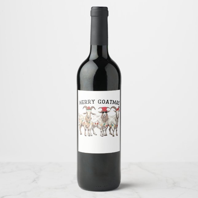 Étiquette Pour Bouteilles De Vin Noël 2026,  (Devant)