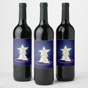 Étiquette Pour Bouteilles De Vin Noël blanc