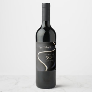 Étiquette Pour Bouteilles De Vin Noir personnalisé 50 et Fabuleux