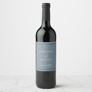 Étiquette Pour Bouteilles De Vin Nom du couple et date de mariage