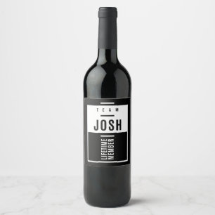 Étiquette Pour Bouteilles De Vin Nom Josh