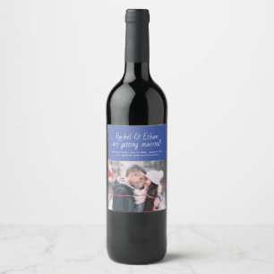 Étiquette Pour Bouteilles De Vin Noms d'étiquette de vin d'engagement amusant et an