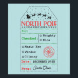 Étiquette Pour Bouteilles De Vin North Pole Express: Tag de livraison spéciale<br><div class="desc">Evoke the magic of the North Pole with our custom-designed delivery tag. Perfect for adding a whimsical touch to your holiday gifts, this tag is adorned with festive imagery and customizable elements. Whether it's for Santa's special deliveries or a unique touch to your own presents, our North Pole Delivery Tag...</div>