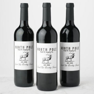 Étiquette Pour Bouteilles De Vin North Pole Feed & Supply Co. Ensemble de 6 Étiquet
