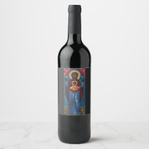 Étiquette Pour Bouteilles De Vin Notre-Dame du Signe Impression d'art Lumière Étern