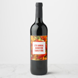 Étiquette Pour Bouteilles De Vin Nourriture de rassemblement d'été Photo de réunion