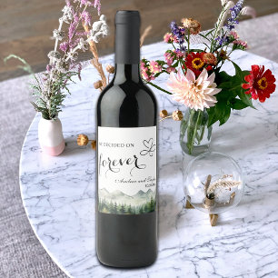 Étiquette Pour Bouteilles De Vin Nous avons décidé sur Forever Elegant Wedding