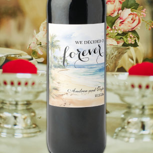 Étiquette Pour Bouteilles De Vin Nous avons décidé sur Forever Elegant Wedding