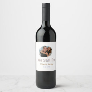 Étiquette Pour Bouteilles De Vin nous faisons encore nom couple pastel violet marro