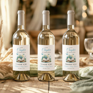 Étiquette Pour Bouteilles De Vin Nouveau chapitre Blue Boy Brunch Livre d'histoires