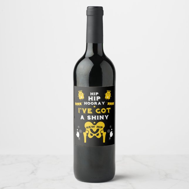 Étiquette Pour Bouteilles De Vin Nouveau remplacement de la hanche (Devant)