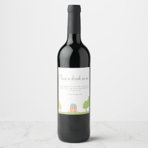 Étiquette Pour Bouteilles De Vin Nouveaux voisins désolé pour le étiquette de vin