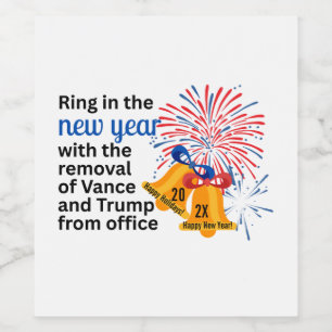 Étiquette Pour Bouteilles De Vin Nouvelle année Anti-Trump Impeachment Enlever 2026