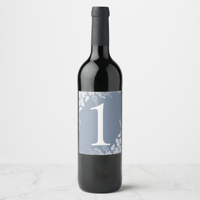 Étiquette Pour Bouteilles De Vin Numéro de table de l'étiquette de vin | Vignoble ( (Devant)