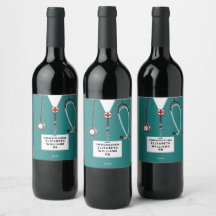 Nurse Graduation Wine Label