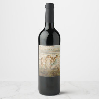 Étiquette Pour Bouteilles De Vin O Soirée Sainte avec les anges