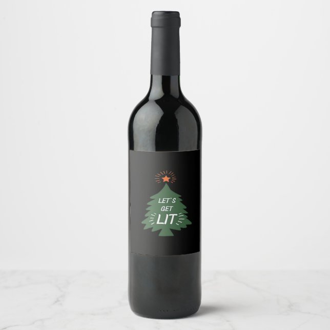 Étiquette Pour Bouteilles De Vin Obtenons Lit Essential Creative Décontracté (Devant)