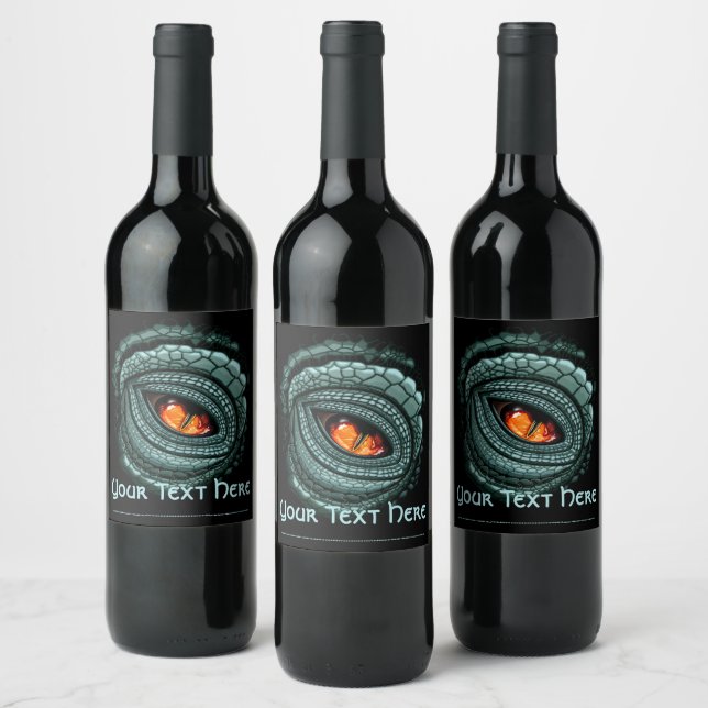 Étiquette Pour Bouteilles De Vin Œil de prédateur reptile primal (Bouteilles)