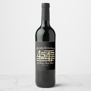 Étiquette Pour Bouteilles De Vin Officiellement Déchargé Par Ce Qui A Été Trump 45 