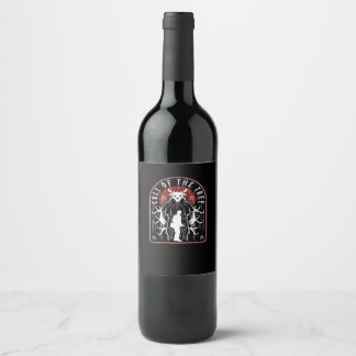 Étiquette Pour Bouteilles De Vin Oh Cerf Culte De L'Arbre Style Artistique