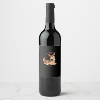 Étiquette Pour Bouteilles De Vin Oh Cerf Noël Design Moderne