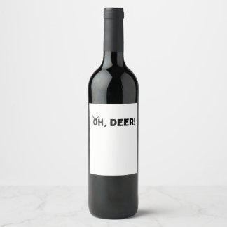 Étiquette Pour Bouteilles De Vin Oh Cerf Simple Esthétique