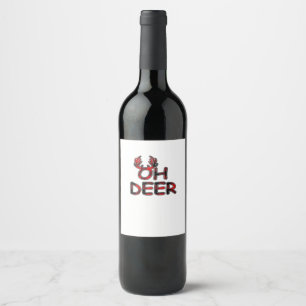 Étiquette Pour Bouteilles De Vin Oh Deer Clean Layout