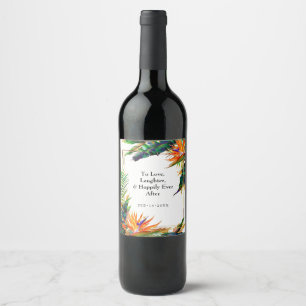 Étiquette Pour Bouteilles De Vin Oiseaux de Paradise Bliss