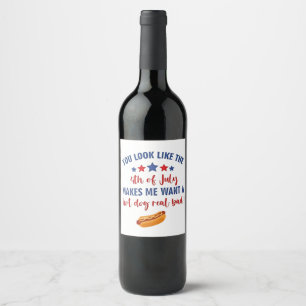 Étiquette Pour Bouteilles De Vin On dirait que le 4 juillet me donne envie