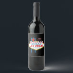 Étiquette Pour Bouteilles De Vin On se marie à Vegas<br><div class="desc">On se marie à Las Vegas</div>