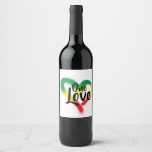 Étiquette Pour Bouteilles De Vin One Love One Heart Reggae Vibes