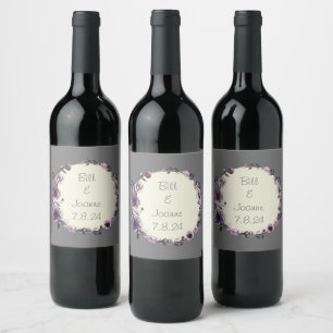 Étiquette Pour Bouteilles De Vin Onyx Black Velvet Chalkboard Grunge Vintage