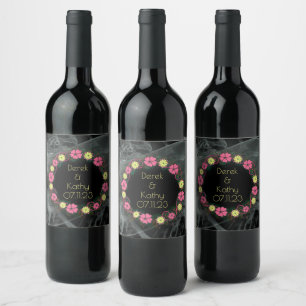 Étiquette Pour Bouteilles De Vin Onyx Black Velvet Chalkboard Grunge Vintage