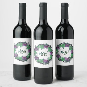 Étiquette Pour Bouteilles De Vin Onyx Black Velvet Chalkboard Grunge Vintage