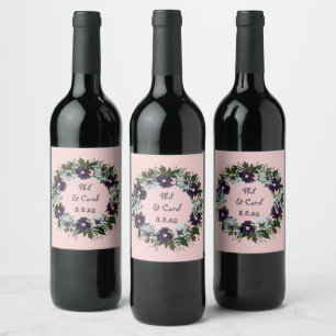 Étiquette Pour Bouteilles De Vin Onyx Black Velvet Chalkboard Grunge Vintage
