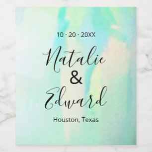 Étiquette Pour Bouteilles De Vin Opal Elegant Moderne