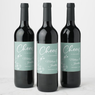 Étiquette Pour Bouteilles De Vin Orchidée délicate se réjouit de la coutume verte d