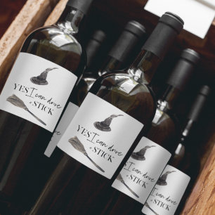 Étiquette Pour Bouteilles De Vin Oui Je Peux Conduire Un Plaisir À Bâtons   Bonne H