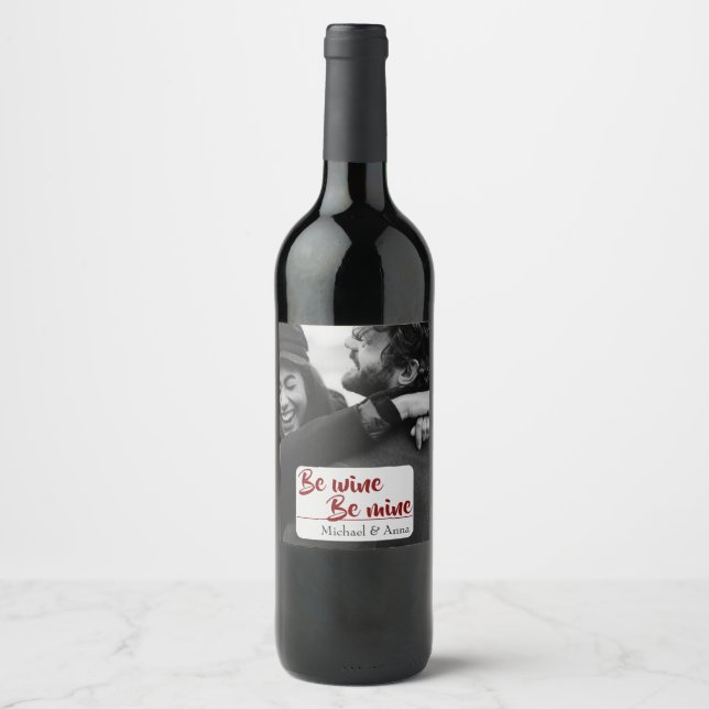 Étiquette Pour Bouteilles De Vin Our Love Story — Custom Photo Wine Label (Devant)